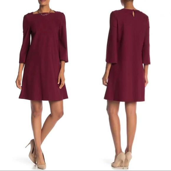 Lafayette 148 New York Square Neck Shift Dress - Picture 1 of 12